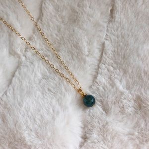 Dainty Moss Agate Necklace
